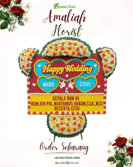 Papan Bunga Pernikahan Rhee